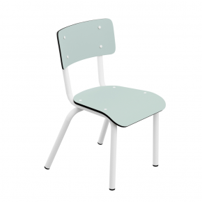 Chaise d’écolier Enfant Little Suzie – uni Menthe Pieds Blancs