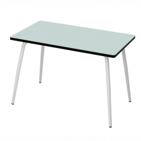 Table Retro Véra 120x70 - uni Vert Menthe Pieds Blancs
