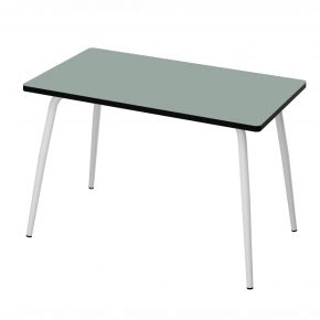 Table Retro Véra 120x70 - uni Kaki Pieds Blancs