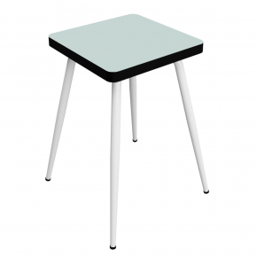 Tabouret Marcel 45 cm – Stratifié uni Menthe - Pieds Blancs
