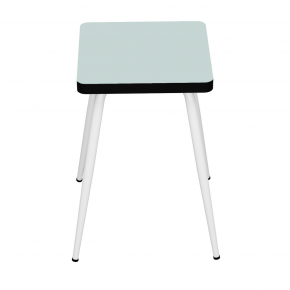 Tabouret Marcel 45 cm – Stratifié uni Menthe - Pieds Blancs
