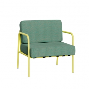 Fauteuil de jardin Sun – Uni Vert Sauge - Pieds Jaune Citron