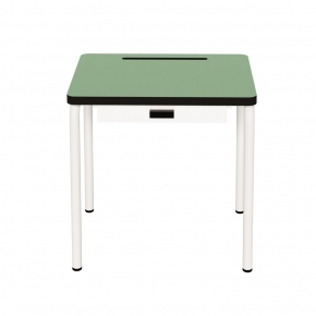 Bureau d’écolier enfant Régine – Uni Vert Sauge - Pieds Blancs