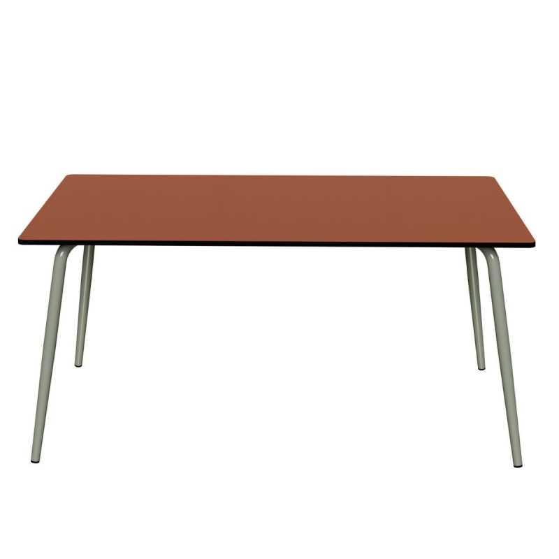 Table de jardin Sun – Uni Paprika - Pieds Kaki - 160x90