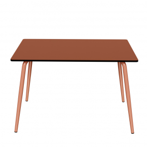 Table de jardin Sun – Uni Paprika - Pieds Terracotta - 120x80