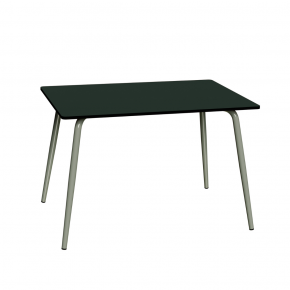 Table de jardin Sun – Uni Vert Sapin - Pieds Kaki - 120x80