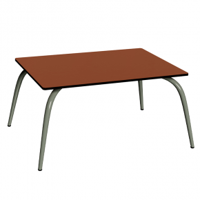 Table Basse Sun – Uni Paprika - Pieds Kaki