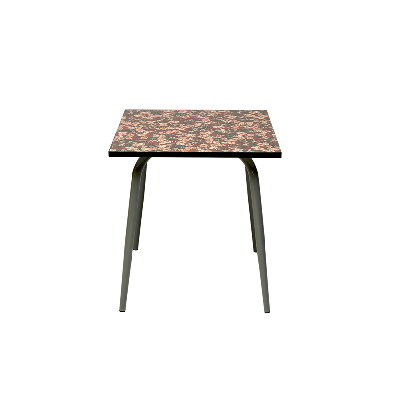 Table de jardin Sun – Imprimé Fleurs d’Automne - Pieds Kaki - 65x65
