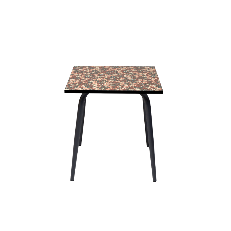 Table de jardin Sun – Imprimé Fleurs d’Automne - Pieds Anthracite - 65x65