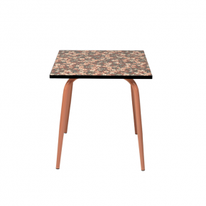 Table de jardin Sun – Imprimé Fleurs d’Automne - Pieds Terracotta - 65x65