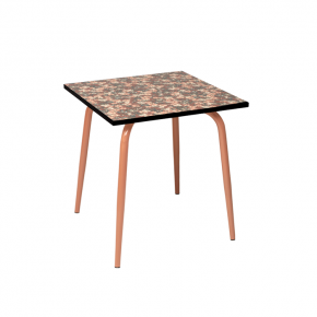 Table de jardin Sun – Imprimé Fleurs d’Automne - Pieds Terracotta - 65x65