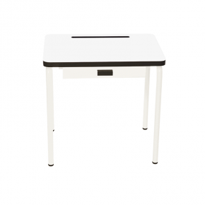 Bureau d’écolier enfant Régine – Uni Blanc - Pieds Blancs