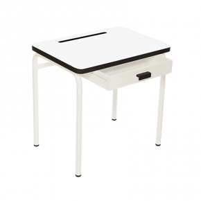 Bureau d’écolier enfant Régine – Uni Blanc - Pieds Blancs