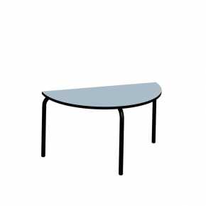 Table basse Paloma 90x45cm - Stratifié Uni Bleu Ciel - Pieds Noirs