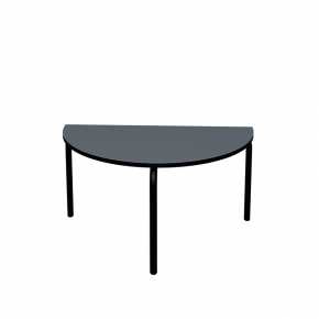 Table basse Paloma 90x45cm - Stratifié Uni Gris Bleu - Pieds Noirs