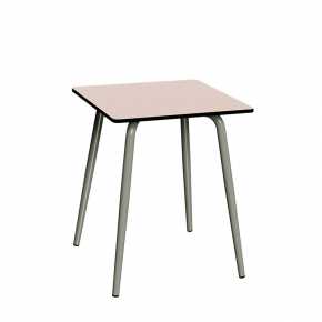 Table de jardin Sun – Uni Rose - Pieds Kaki - 65x65