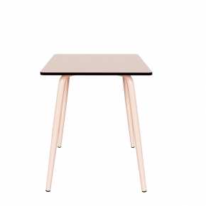 Table de jardin Sun – Uni Rose - Pieds Rose Poudré - 65x65