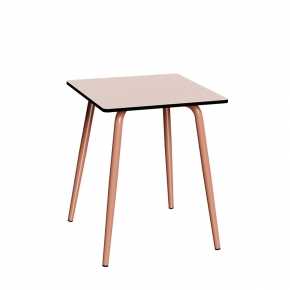 Table de jardin Sun – Uni Rose - Pieds Terracotta - 65x65