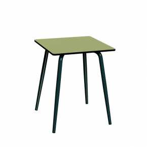 Table de jardin Sun – Uni Vert Tilleul - Pieds Gris Anthracite - 65x65