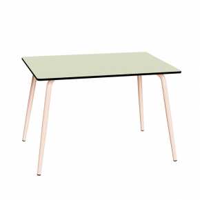 Table de jardin Sun – Uni Menthe - Pieds Rose Poudré - 120x80