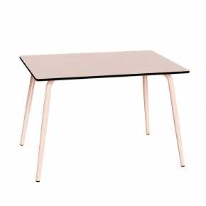 Table de jardin Sun – Uni Rose - Pieds Rose Poudré - 120x80