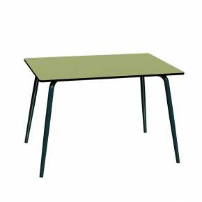 Table de jardin Sun – Uni Vert Tilleul - Pieds Gris Anthracite - 120x80