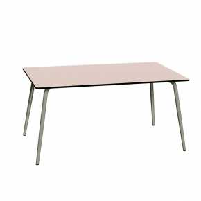 Table de Jardin Sun – Uni Rose - Pieds Kaki – 160×90