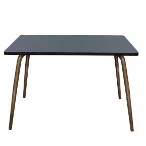 Table Retro Véra 120x70 - uni Gris Bleu Pieds Bruts