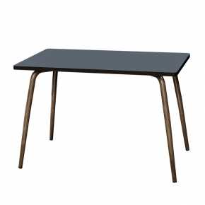 Table Retro Véra 120x70 - uni Gris Bleu Pieds Bruts