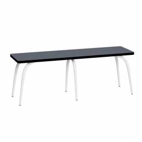 Banc Annie – Assise Stratifié Gris Bleu - Pieds Blancs