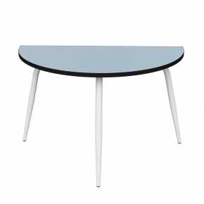 Table Demi-Lune Paloma H75cm - uni Bleu Ciel - Pieds Blancs