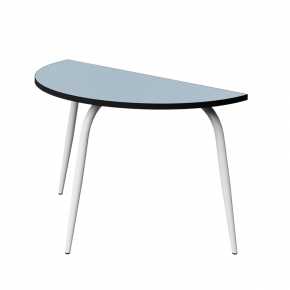 Table Demi-Lune Paloma H75cm - uni Bleu Ciel - Pieds Blancs