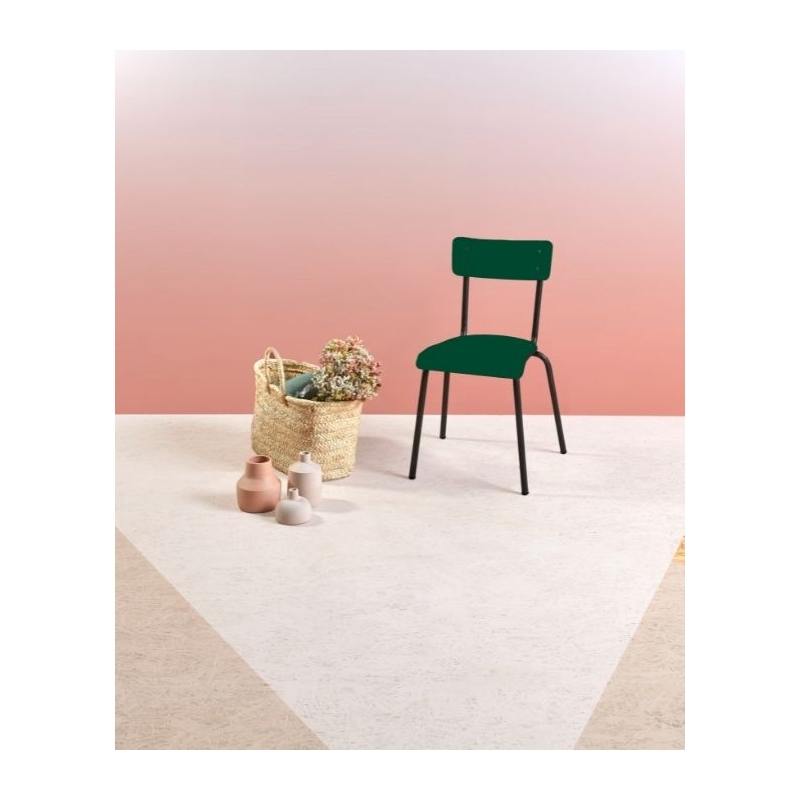 Chaise d’écolier Adulte Suzie – uni Vert Forêt Pieds Noirs