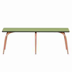 Banc Sun – Uni Vert Tilleul - Pieds Terracotta