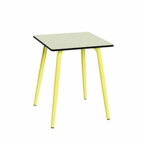 Table de Jardin Sun – Uni Menthe - Pieds Jaune Citron –  65×65