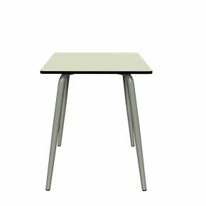 Table de Jardin Sun – Uni Menthe - Pieds Kaki –  65×65