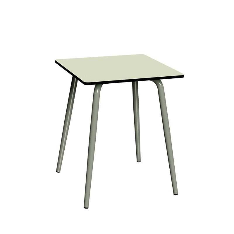Table de Jardin Sun – Uni Menthe - Pieds Kaki –  65×65