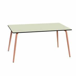 Table de Jardin Sun – Uni Menthe Pieds Terracotta – 160×90