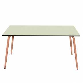 Table de Jardin Sun – Uni Menthe Pieds Terracotta – 160×90