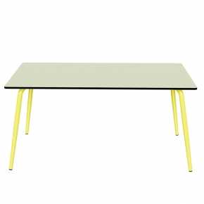 Table de Jardin Sun – Uni Menthe Pieds Citron – 160×90