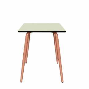 Table de Jardin Sun – Uni Menthe Pieds Terracotta –  65×65