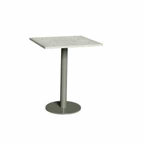 Table en Plastique Recyclé Vert - Pied Central Kaki- 65x60