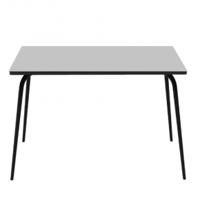 Table Retro Véra - uni Gris pieds noirs - 120x70