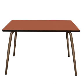Table Retro Véra 120x70 – uni Paprika - Pieds Bruts