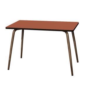 Table Retro Véra 120x70 – uni Paprika - Pieds Bruts