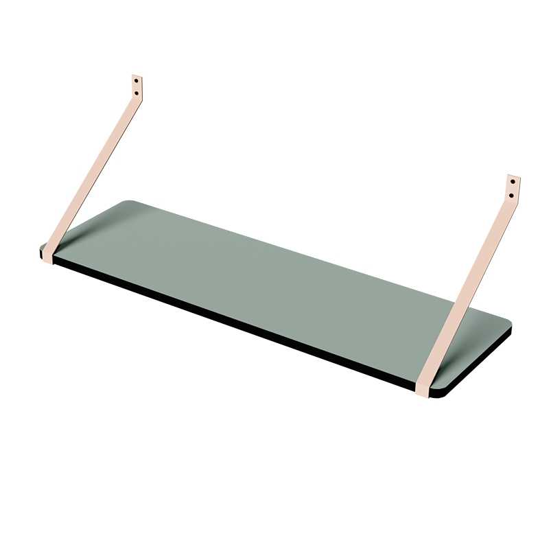 BUREAU MURAL ROSY BASIC / SHELF DESK KAKI / BARRES EN METAL ROSE PALE