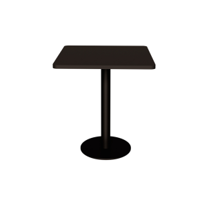 Table rabattable Albertine - Stratifié Uni Noir - Pied Noir