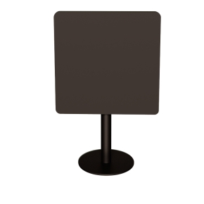 Table rabattable Albertine - Stratifié Uni Noir - Pied Noir