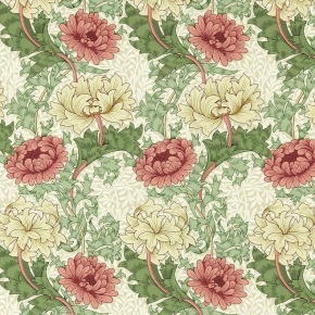 Canapé Barnabé – Dossier tissu à fleurs & Assise Velours côtelé Vert Forêt - Pieds Terracotta