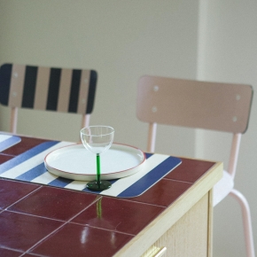 Lot de 4 Sets de Table Lulu en vinyle – Imprimé French Riviera Bleu Marine